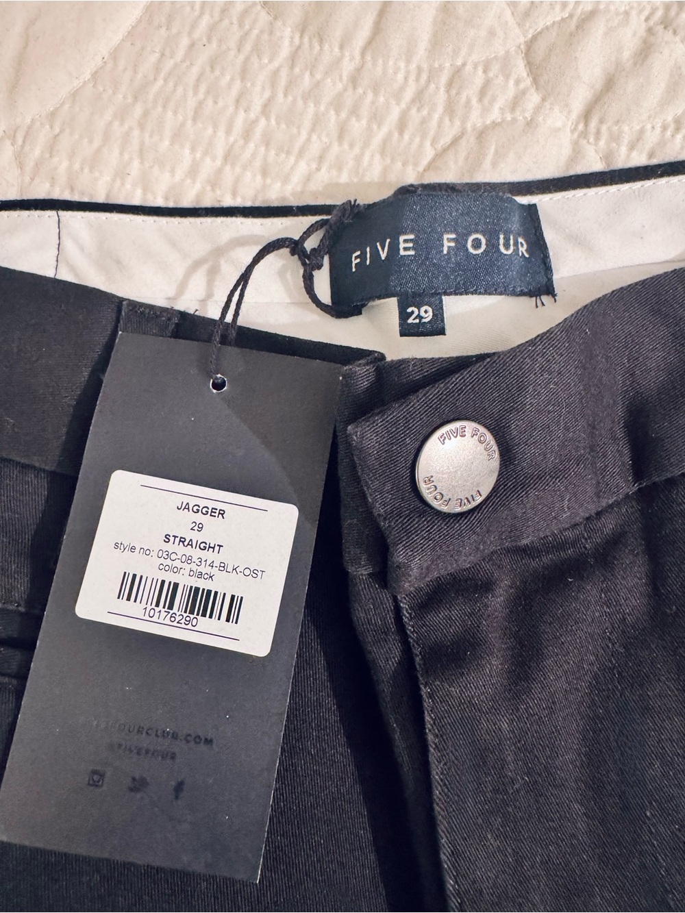 Five Four Jagger Straight Black Pants Size 29 NWT – Men’s / Unisex